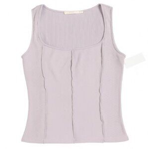 3/$20 Bundle 🌈Lush Lavender Ribbed Seam Detail Tank Top Small NWT